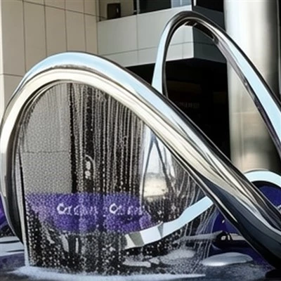 Sculptură geometrică abstractă din lemn